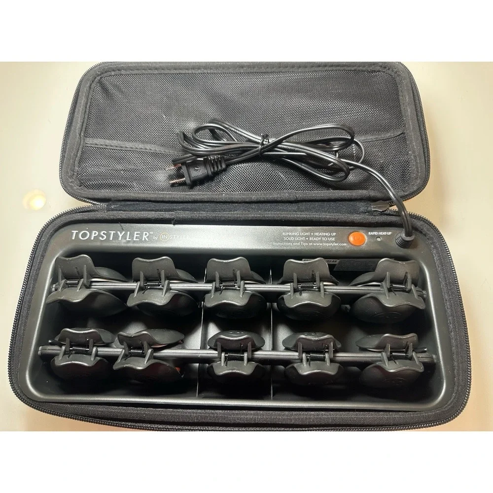 TopStyler by InStyler Heated Ceramic Styling Shells Hair Curlers with Case